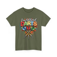 Image 4 of I’m Addicted Darts T‑Shirt – Colorful Dart Player Graphic Tee