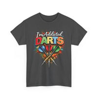 Image 5 of I’m Addicted Darts T‑Shirt – Colorful Dart Player Graphic Tee