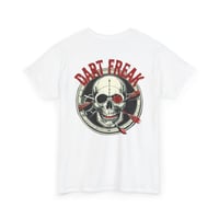 Image 1 of Dart Freak Graphic T‑Shirt – Bold Dartboard Skull Design for Dart Players-b789378e