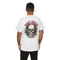 Image 2 of Dart Freak Graphic T‑Shirt – Bold Dartboard Skull Design for Dart Players-b789378e