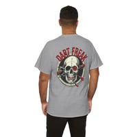 Image 4 of Dart Freak Graphic T‑Shirt – Bold Dartboard Skull Design for Dart Players-b789378e
