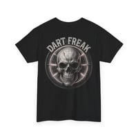Image 1 of Dart Freak Skull T‑Shirt – Bold Dartboard Target Graphic Tee for Dart Players