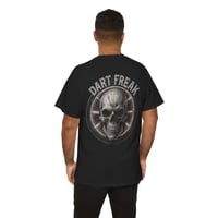 Image 2 of Dart Freak Skull T‑Shirt – Bold Dartboard Target Graphic Tee for Dart Players