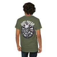 Image 4 of Dart Freak Skull T‑Shirt Dartboard Graphic Tee for Dart Players & League Nights
