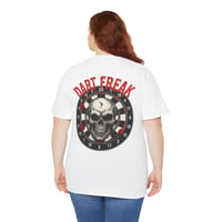 Image 2 of Dart Freak Skull T‑Shirt – Bold Skeleton Dartboard Graphic Tee for Dart Players & League Nights
