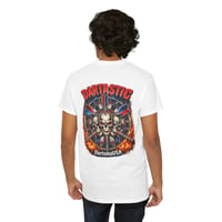 Image 2 of Dartboard Skull Flame Tee — Bold Fiery Shirt for Dart Players