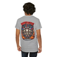 Image 4 of Dartboard Skull Flame Tee — Bold Fiery Shirt for Dart Players