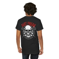 Image 2 of Dart Freak Skull T‑Shirt – Dartboard Graphic Shirt for Dart Players & League Nights