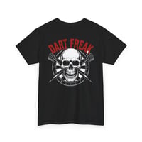 Image 1 of Dart Freak Skull T‑Shirt – Dartboard Graphic Shirt for Dart Players & League Nights