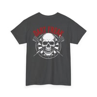 Image 3 of Dart Freak Skull T‑Shirt – Dartboard Graphic Shirt for Dart Players & League Nights