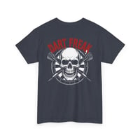 Image 5 of Dart Freak Skull T‑Shirt – Dartboard Graphic Shirt for Dart Players & League Nights