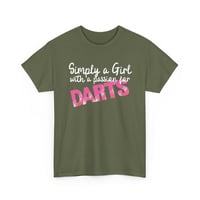 Image 4 of Girls Darts Passion Tee Bold Pink Sport Shirt for Dart Lovers