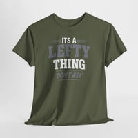 Image 2 of Lefthanded Tee – Lefty Southpaw T‑Shirt, Unisex Cotton Graphic Tee, Unique Gift for Lefties