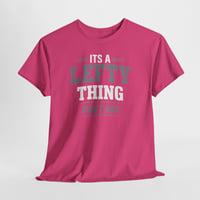Image 5 of Lefthanded Tee – Lefty Southpaw T‑Shirt, Unisex Cotton Graphic Tee, Unique Gift for Lefties