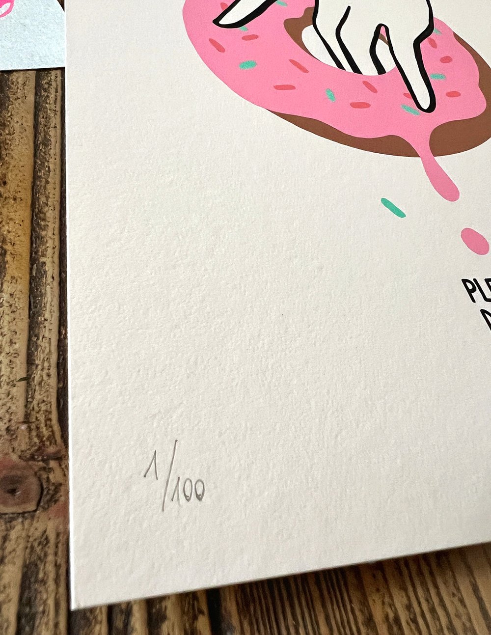 Image of "Please Donut Stop" limited homemade art print