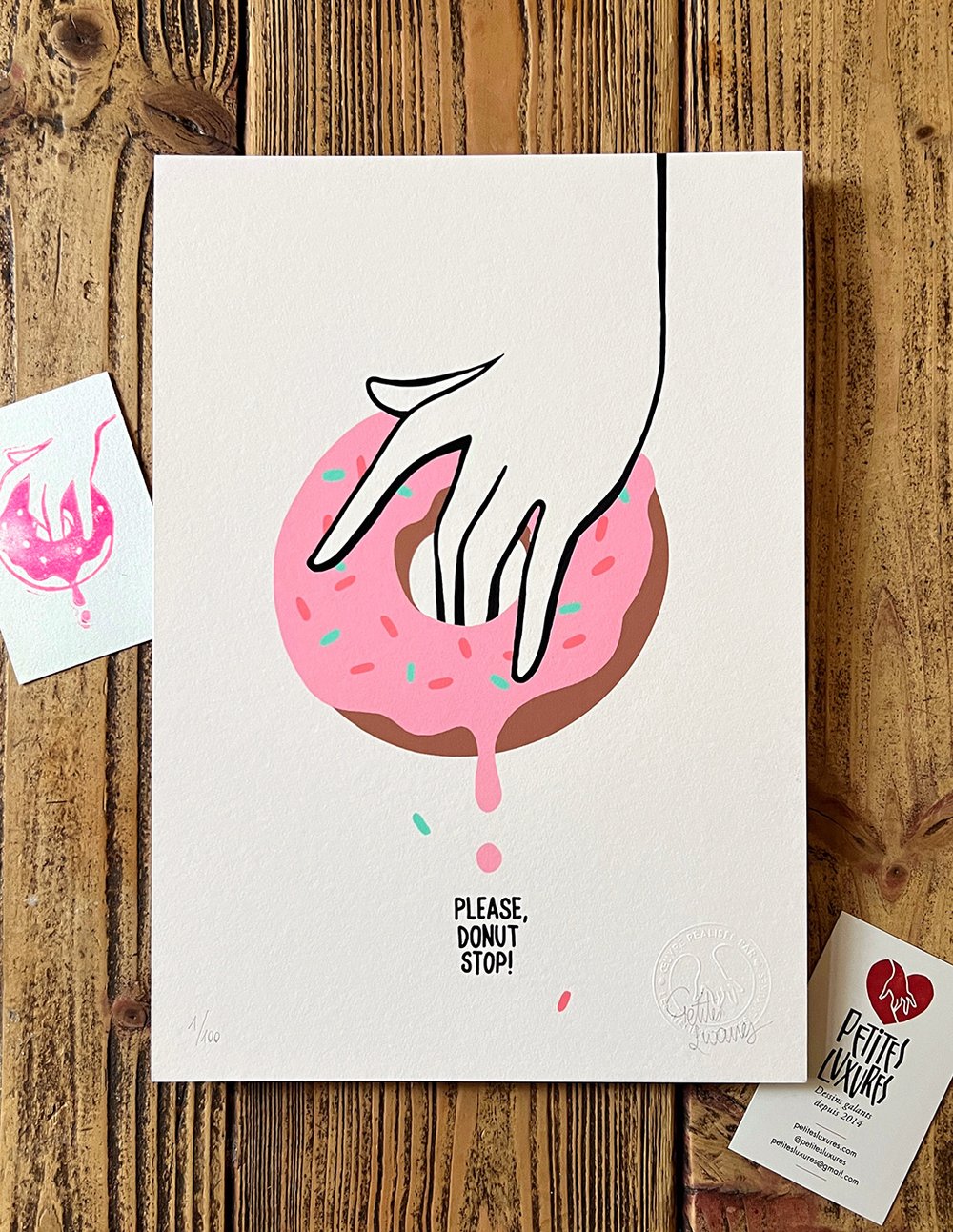 Image of "Please Donut Stop" limited homemade art print