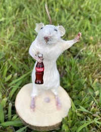Cola Critter – Taxidermy Mouse Holding a Coca-Cola
