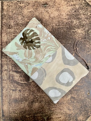 Image of hand marbled one of a kind pouch - no. 02