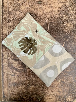 Image of hand marbled one of a kind pouch - no. 02