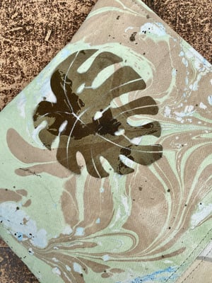 Image of hand marbled one of a kind pouch - no. 02