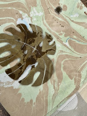 Image of hand marbled one of a kind pouch - no. 02
