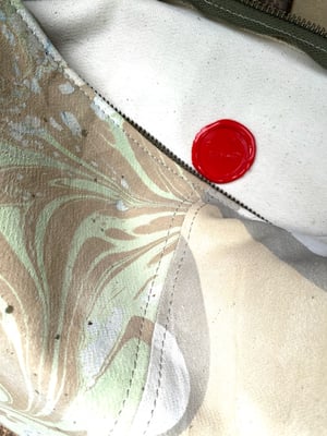 Image of hand marbled one of a kind pouch - no. 02