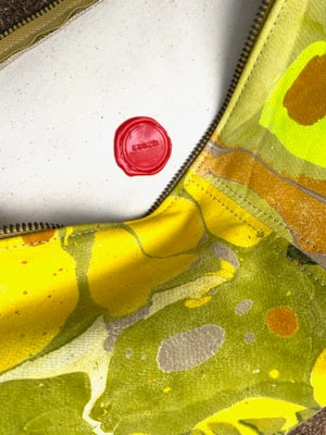 Image of hand marbled one of a kind pouch - no. 03
