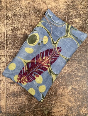 Image of hand marbled one of kind pouch - no. 05