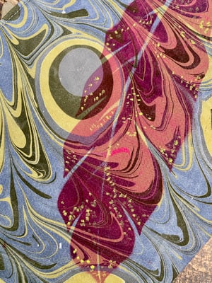 Image of hand marbled one of kind pouch - no. 05