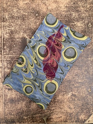 Image of hand marbled one of kind pouch - no. 05