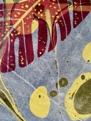 Image of hand marbled one of kind pouch - no. 05