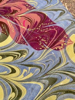 Image of hand marbled one of kind pouch - no. 05