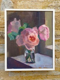 Image 6 of Pink roses in window corner 26cm x 32cm 