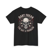Image 1 of Dart Freak Skull T‑Shirt – Funny Dartboard Graphic Tee for Dart Players