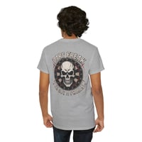 Image 3 of Dart Freak Skull T‑Shirt – Funny Dartboard Graphic Tee for Dart Players