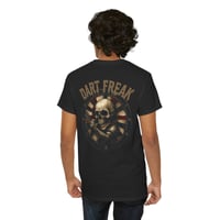 Image 3 of Dart Freak Skull T‑Shirt – Skeleton Dartboard Graphic Tee for Dart Players & League Nights