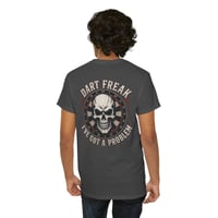 Image 5 of Dart Freak Skull T‑Shirt – Funny Dartboard Graphic Tee for Dart Players