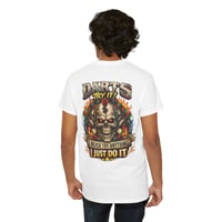 Image 2 of Darts Graphic T‑Shirt – Funny Dart Player Tee with Bold Flame Dartboard Design