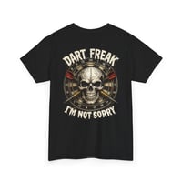 Image 1 of Dart Freak “I’m Not Sorry” T‑Shirt – Skull Dartboard Graphic Tee for Dart Players