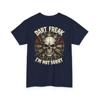 Image 5 of Dart Freak “I’m Not Sorry” T‑Shirt – Skull Dartboard Graphic Tee for Dart Players
