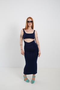 Image 3 of Cut-Out Structured Long Dress