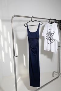 Image 1 of Cut-Out Structured Long Dress
