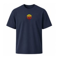 Image 2 of Tee Shirt Oversize Navy Skull fire