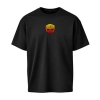 Image 2 of Tee Shirt Oversize  Noir Skull fire