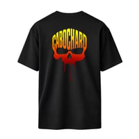 Image 1 of Tee Shirt Oversize  Noir Skull fire