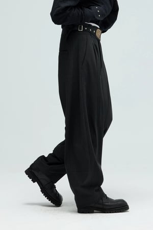 Image of EQUALNEAR - Champion Wide Pants (Dark Gray)