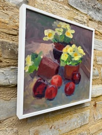 Image 4 of Primroses and Plums 32cm x 32 cm