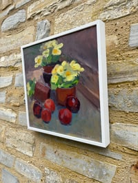 Image 3 of Primroses and Plums 32cm x 32 cm