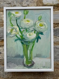 Image 2 of White ranunculus 20cm x 26cm 