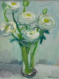Image 1 of White ranunculus 20cm x 26cm 